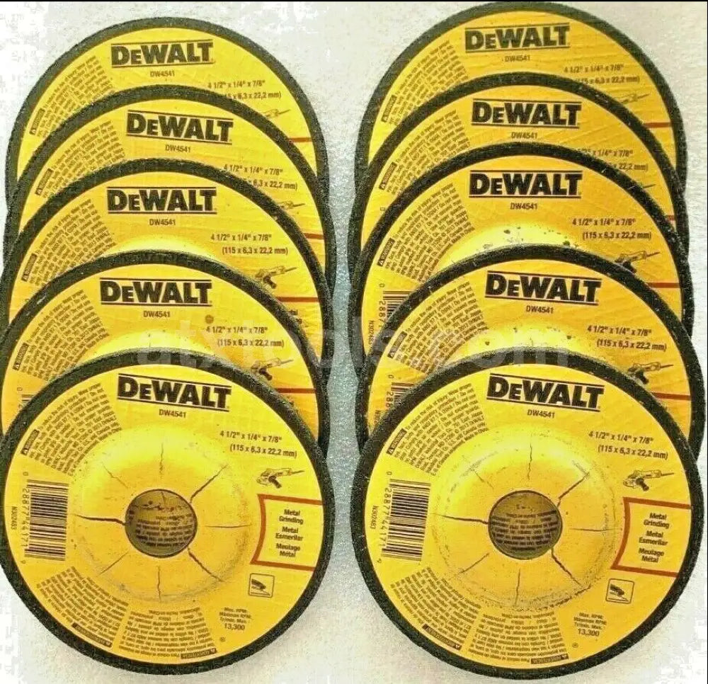 10-Pack Dewalt 4-1/2 In. x 1/4 In. x 7/8 In. Fast Cutting Abrasive Grinding Wheels