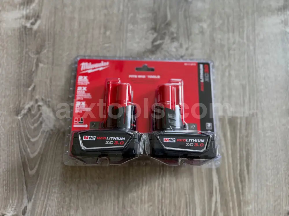 2-Pack Milwaukee M12 XC 3.0 Battery (48-11-2412)