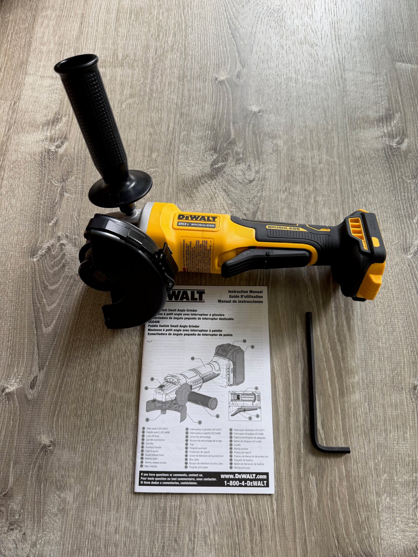 DEWALT DCG408B MAX 4.5 in. Brushless Angle Grinder (Tool Only) NEW