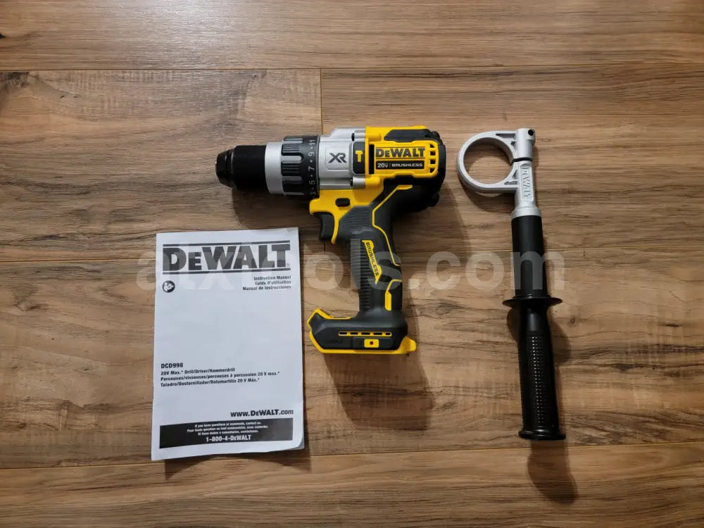 New DEWALT 20V MAX XR Hammer Drill Brushless 3-Speed Power Detect Tool Only (DCD998B)