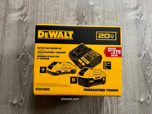 New Dewalt 6 AH + 4 AH + Charger Battery Kit