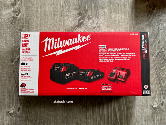 New Milwaukee Battery Kit (5 AH + 2 AH + Charger)
