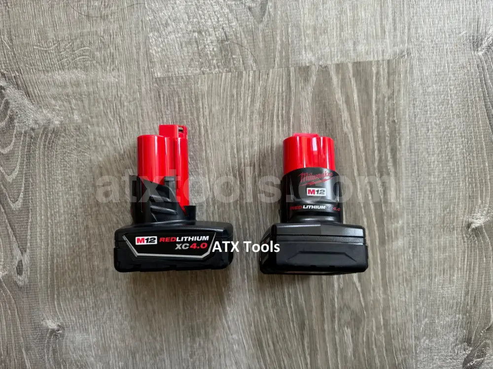 2-PACK Genuine Milwaukee M12 12-Volt Lithium-Ion 4.0 Ah Compact Battery Pack (48-11-2440)