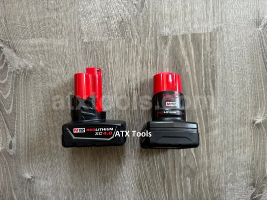 2-PACK Genuine Milwaukee M12 12-Volt Lithium-Ion 4.0 Ah Compact Battery Pack (48-11-2440)