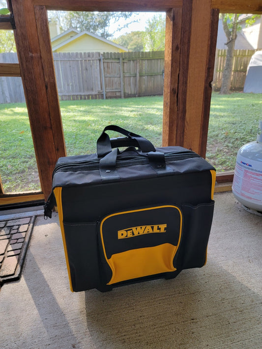 NEW Large DeWalt Contractor Rolling Tool Bag - 18" x 12" x 18"