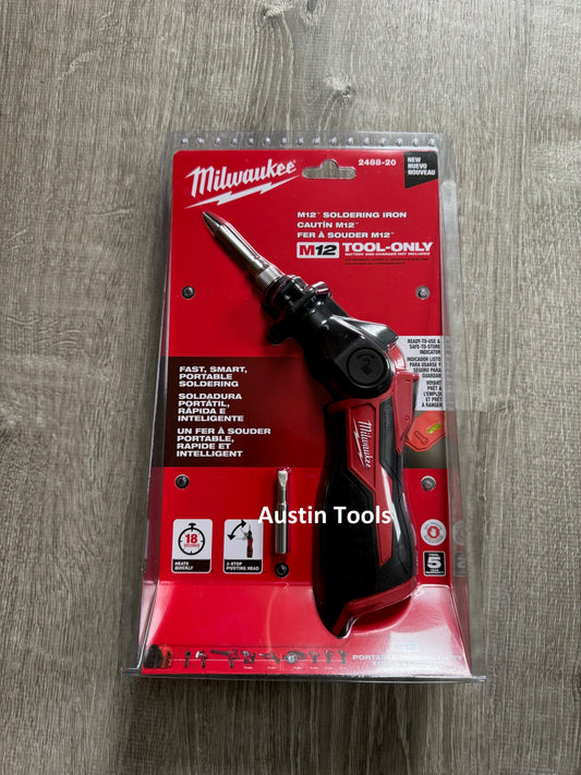 Milwaukee 2488-20 M12 Cordless Soldering Iron BARE TOOL New