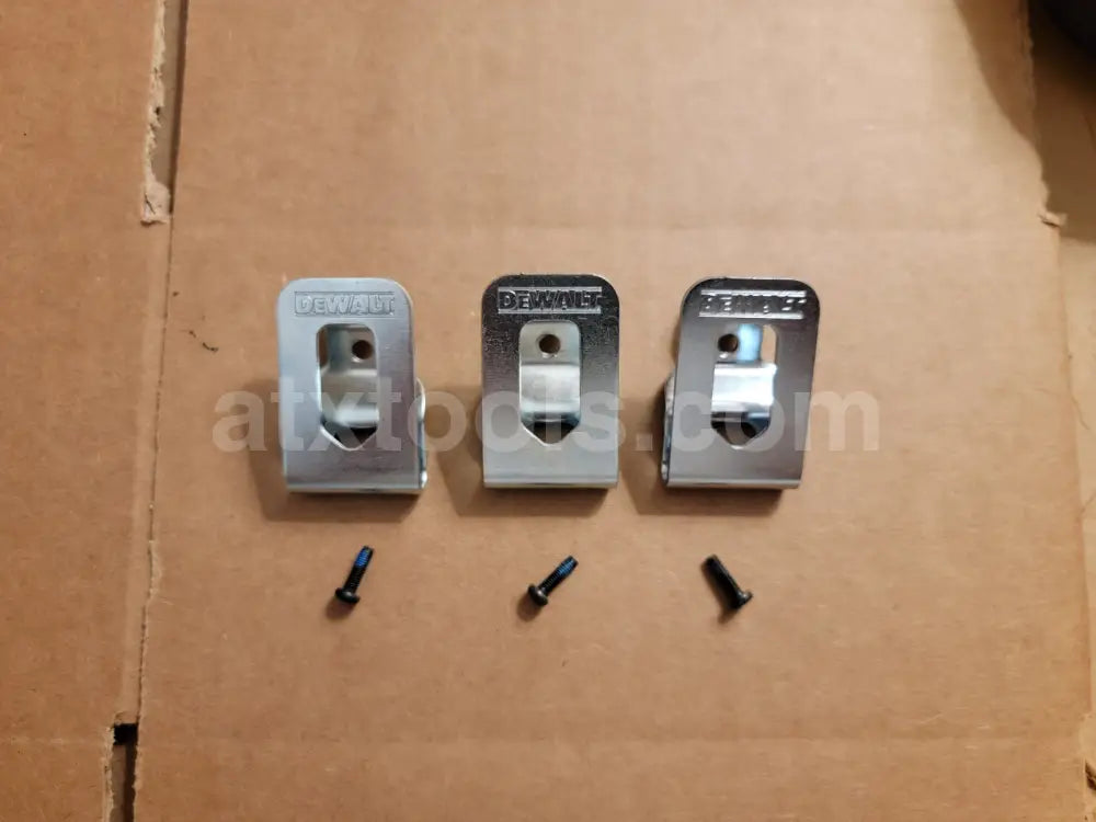 3-Pack New Dewalt Genuine 20V Belt Clip Hooks (Fits most Dewalt 20v Power Tools).