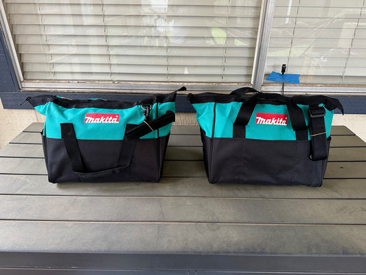 2-Pack New Large Makita 14 inch Contractor Tool Bags with Shoulder Strap (14"x9"x12")