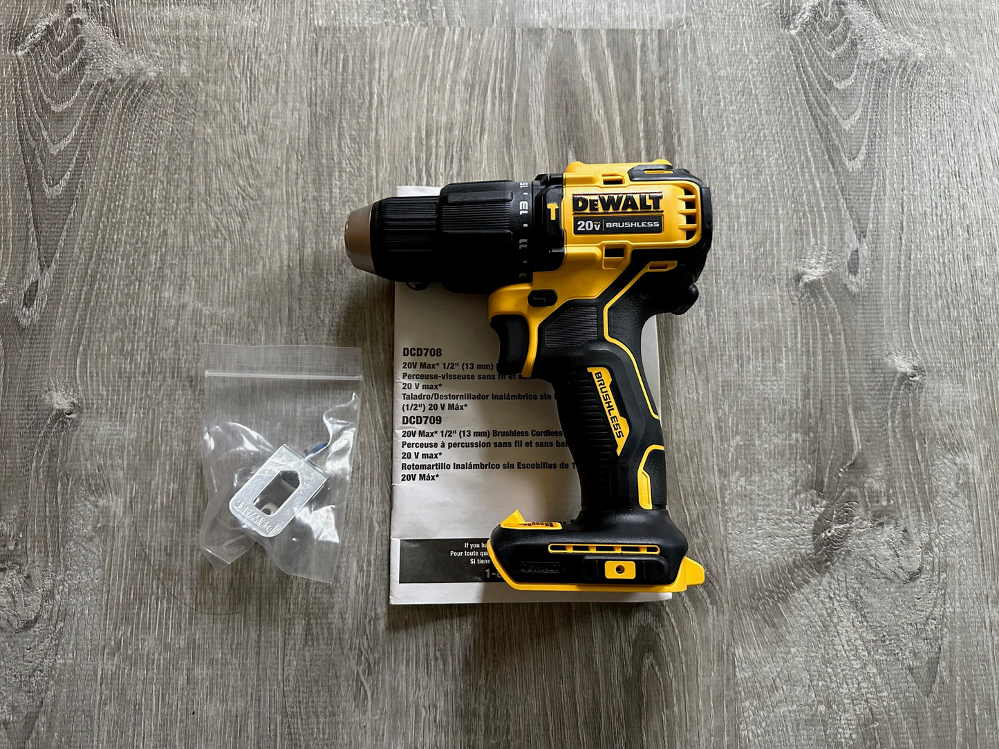 New Dewalt DCD709B 20V Max 1/2" Atomic Compact Brushless Hammer Drill (Tool only)