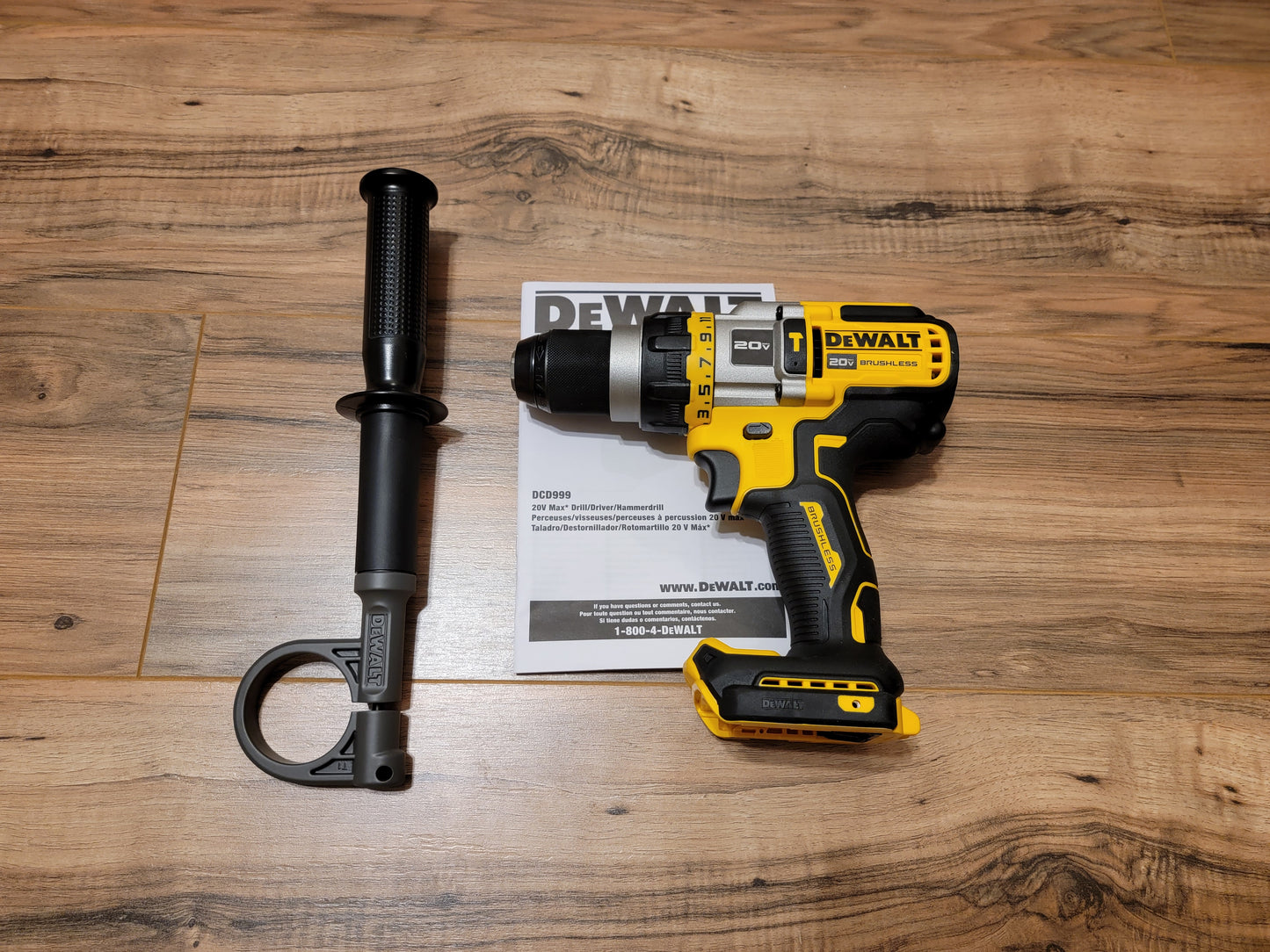 New DEWALT 20V/60V Flexvolt Advantage Hammer Drill, Brushless, 3-Speed, Tool Only (DCD999B)