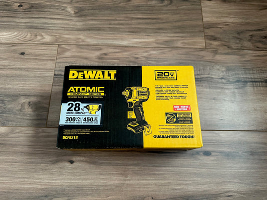 NEW Dewalt 20V 1/2 in. Atomic Cordless Impact Wrench with Hog Ring Anvil (Tool Only - DCF921B)