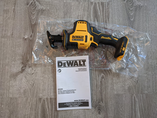 New Dewalt ATOMIC 20v Brushless Compact Reciprocating Saw Sawzall (Tool-Only DCS369B)