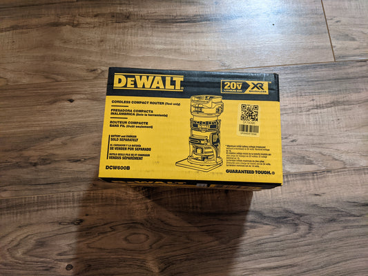 New Dewalt 20v Cordless Compact Router (Tool only - DCW600B)