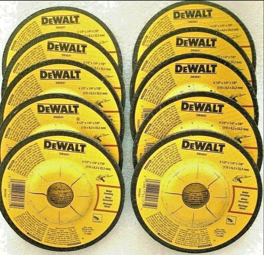 10-Pack Dewalt 4-1/2 In. x 1/4 In. x 7/8 In. Fast Cutting Abrasive Grinding Wheels