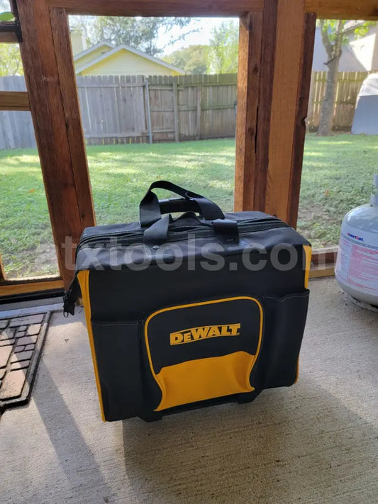 New Dewalt Large Rolling Heavy Duty Tool Bag / Box With Telescoping Handle