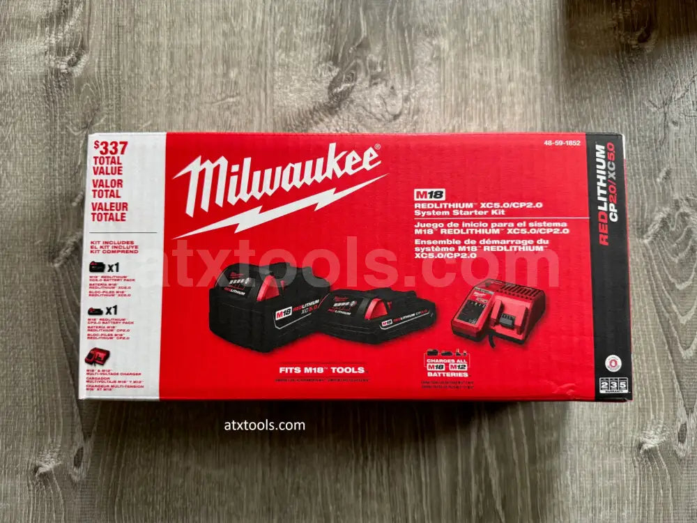 New Milwaukee Battery Kit (5 AH + 2 AH + Charger)